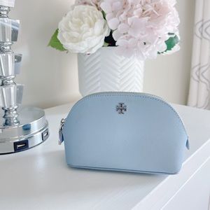 Light blue Tory Burch Cosmetic Bag